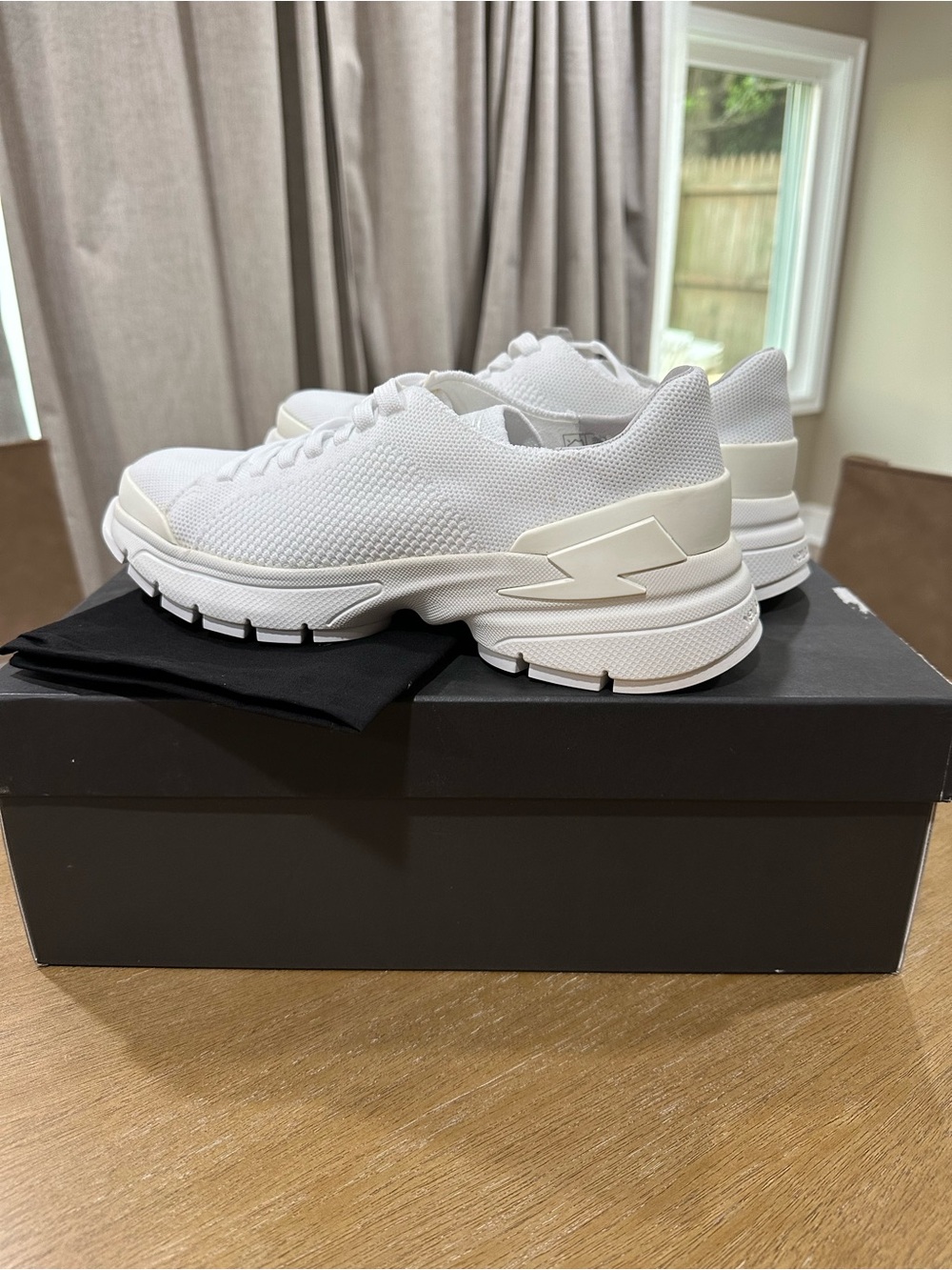 Neil Barrett White Knit Sneakers (Size 40)